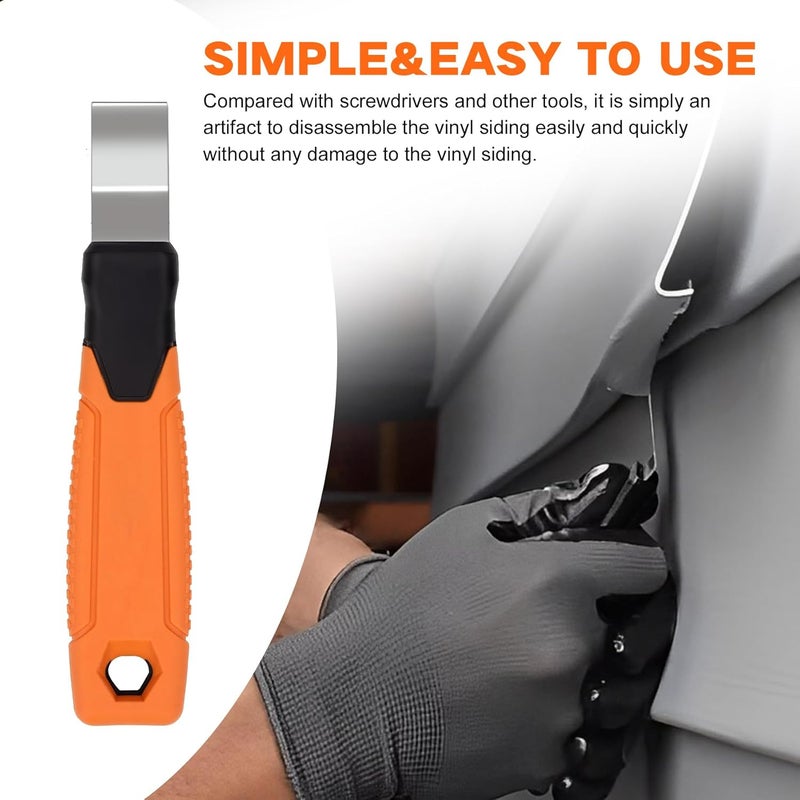 DMMBMFC Vinyl Siding Removal Tool - Extra Long Handle, Steel Blade, Non-Slip Grip for Installation and Removal - Image 2